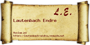 Lautenbach Endre névjegykártya